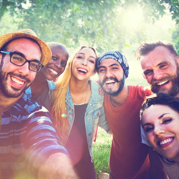 diverse group of friends